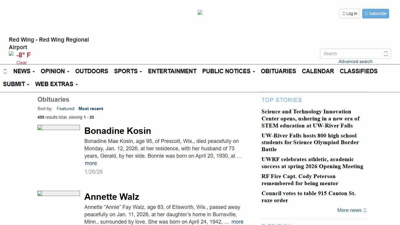 Obituaries - Pierce County Journal